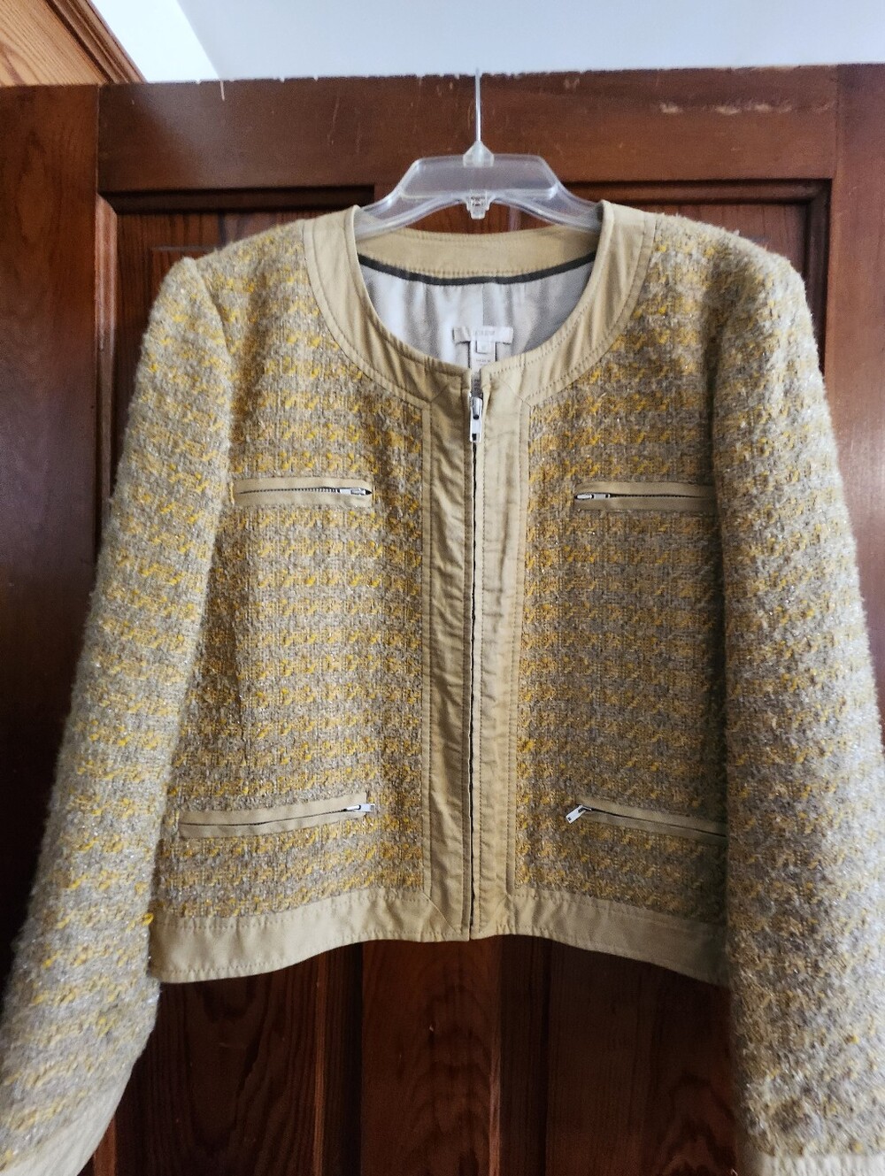 J Crew Collection Vintage Tweed Cropped Jacket